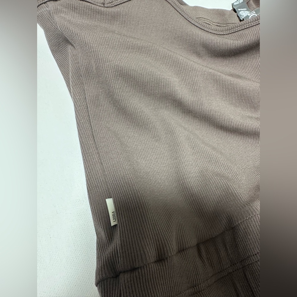 Vuori Womens Pose Scoop Jumpsuit Large Color Chocolate Loungewear Comfort Travel - Picture 8 of 12